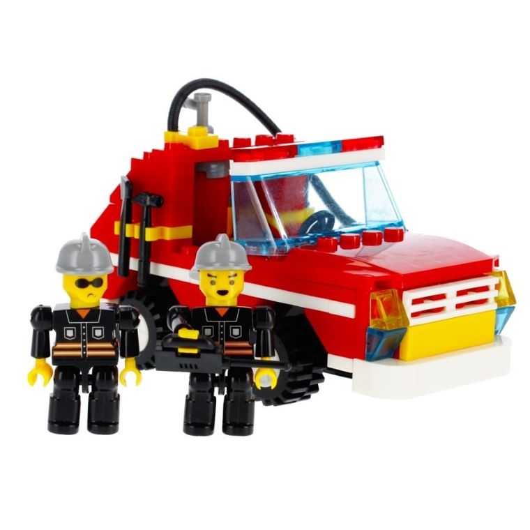 Alleblox, pojazd strażacki, klocki konstrukcyjne, 140 elementów