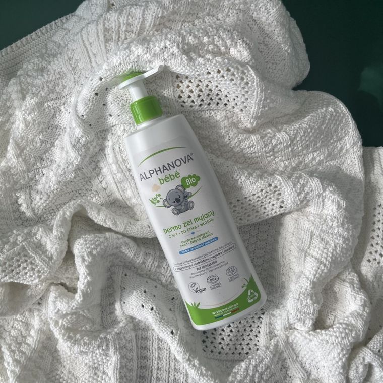 Alphanova Bebe, Dermo - Żel do mycia ciała i włosów, 500 ml