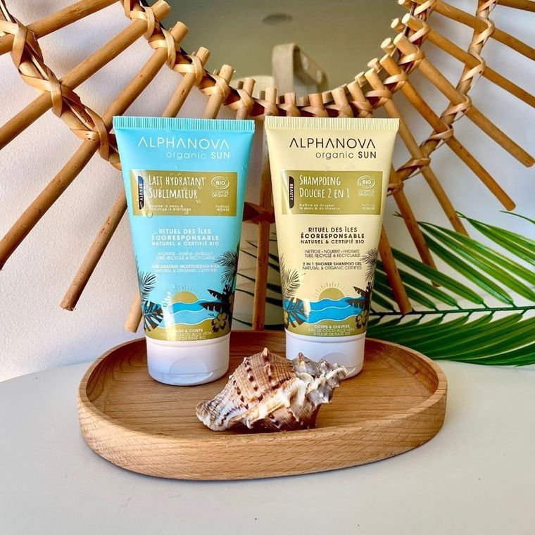 Alphanova Sun Beauty, Bio szampon i żel 2w1 do ciała i włosów, 150 ml