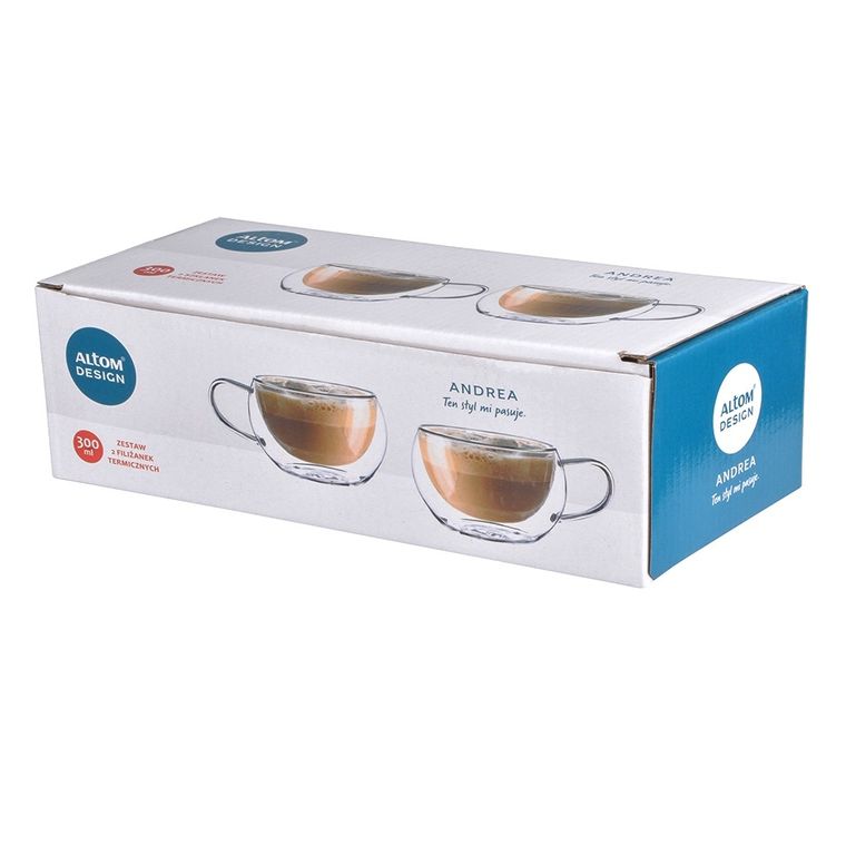 Altom Design, Andrea, komplet 2 filiżanek termicznych, 300 ml