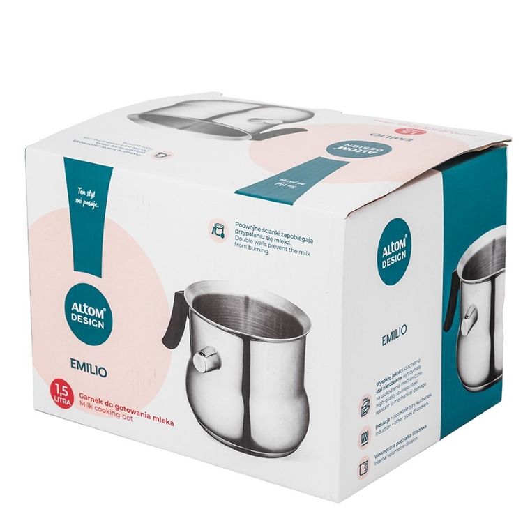 Altom Design, Emilio, garnek do gotowania mleka, 1,5l