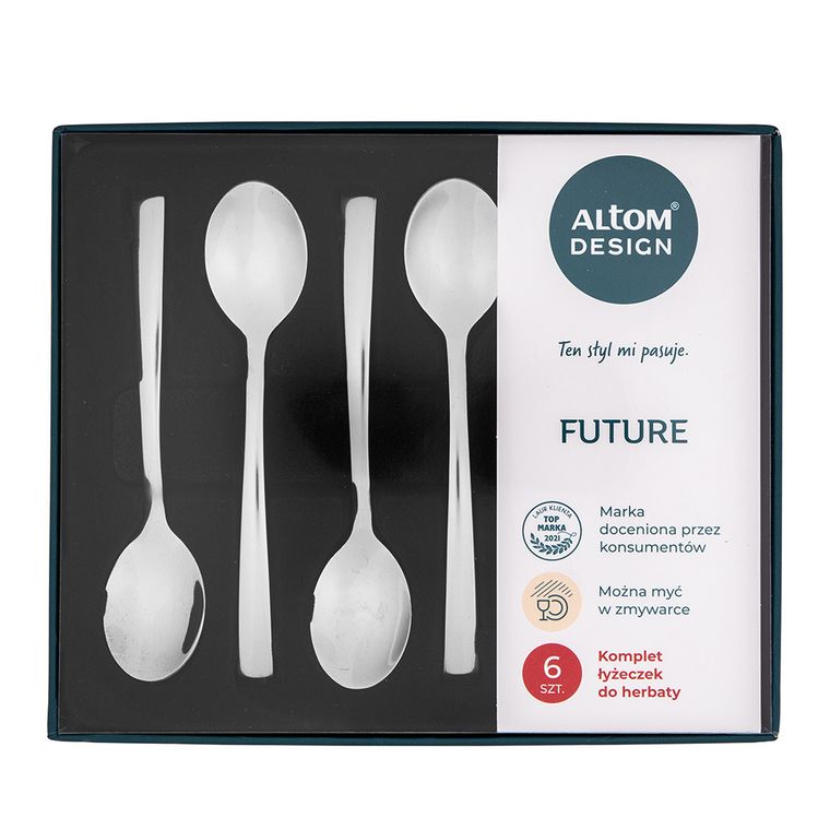 Altom Design, Future, komplet łyżeczek do herbaty, 6 elementów