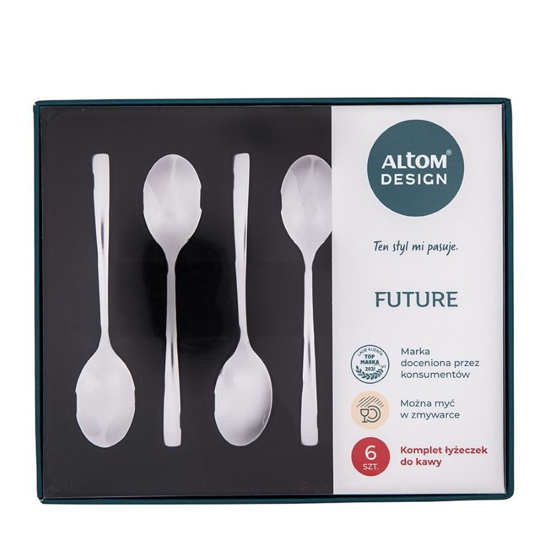Altom Design, Future, komplet łyżeczek do kawy, 6 elementów