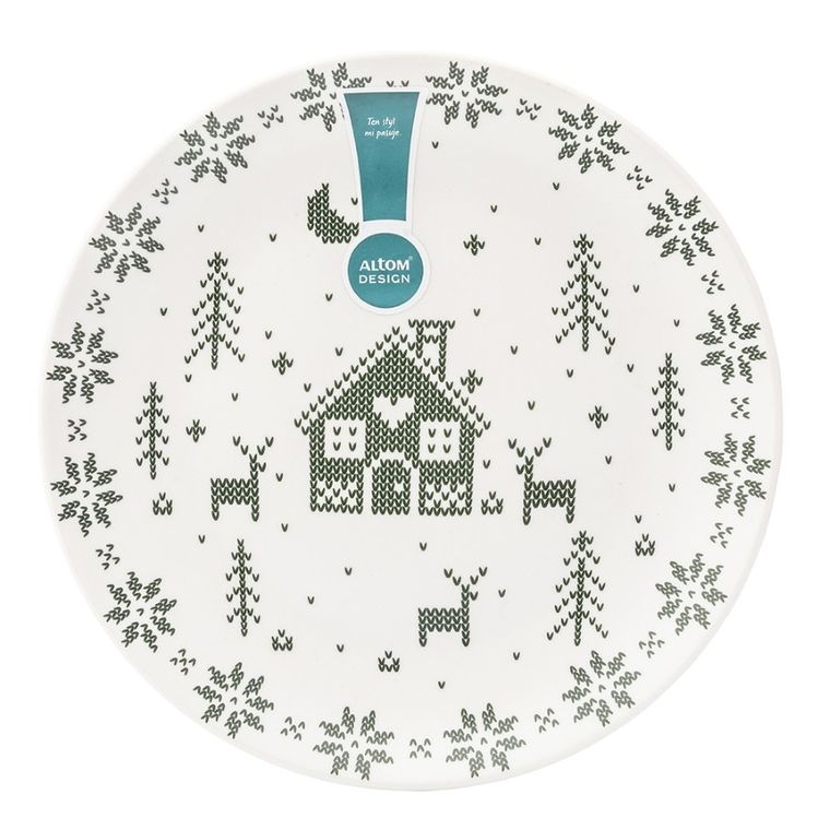 Altom Design, Grenlandia, talerz deserowy nbc, 20 cm, zielony