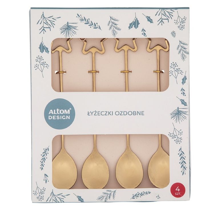 Altom Design, komplet 4 łyżeczek dekorowanych