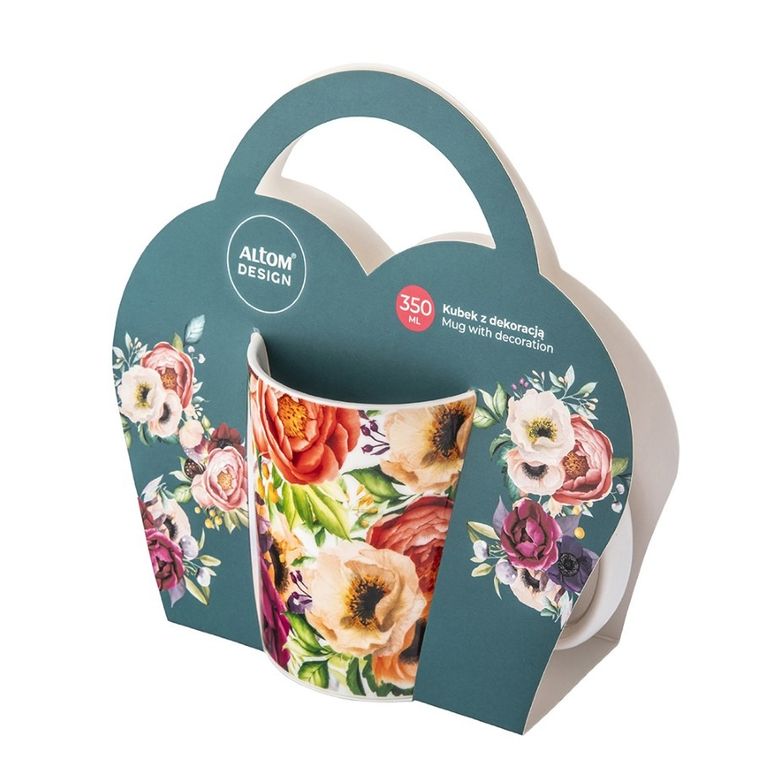 Altom Design, kubek prosty w opasce, nbc, 350 ml, anemon