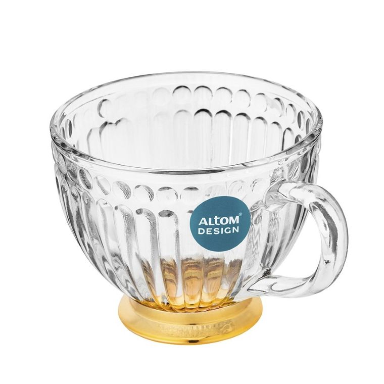 Altom Design, Lily, kubek na złotej stopce, 430 ml