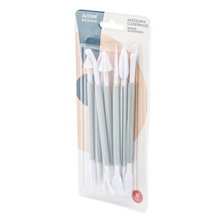 Altom Design, plastikowe akcesoria cukiernicze do dekoracji tortów, 8 szt.