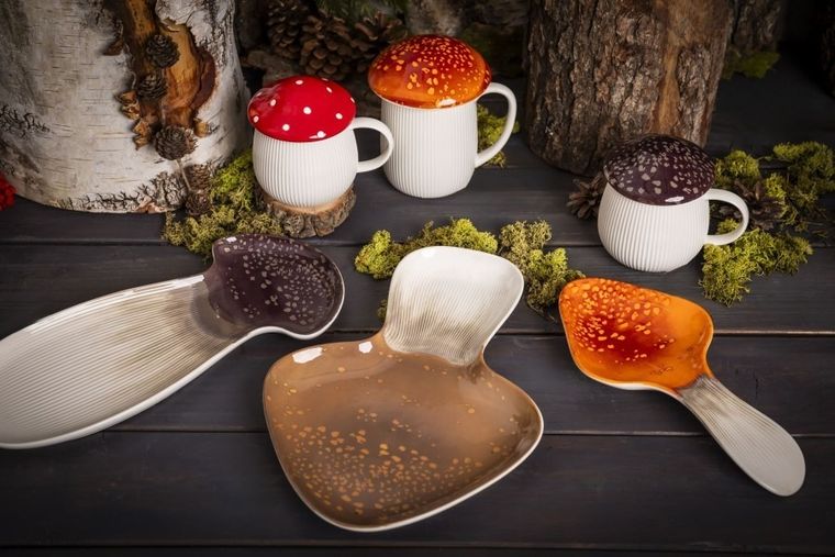 Altom Design, Pod kapeluszem, naczynie ceramiczne, grzybek, 33,5-16 cm