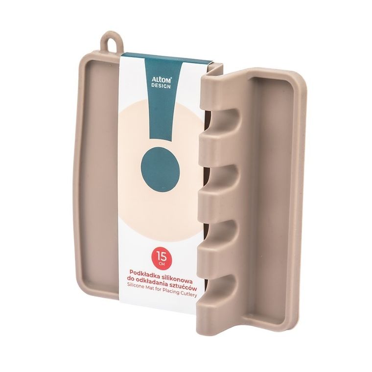 Altom Design, podkładka silikonowa do odkładania sztućców, 15-14-4 cm, beżowa