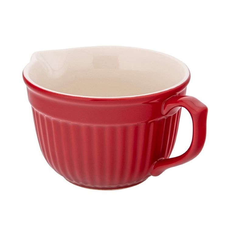 Altom Design, Red Chilli, naczynie ceramiczne z uchwytem i wylewką, 17,5-13,5-9 cm, 550 ml
