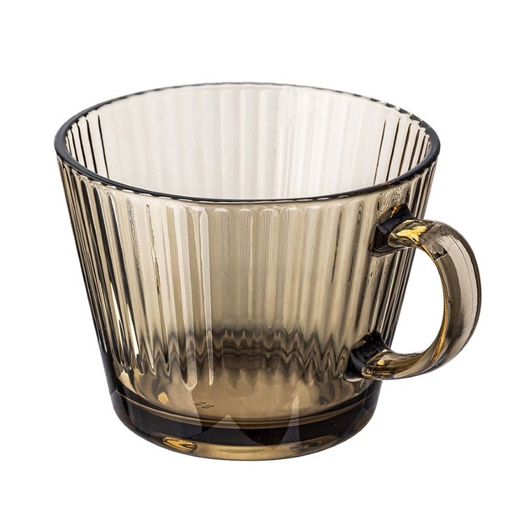 Altom Design, Selena, kubek szklany, 410 ml, bursztynowy