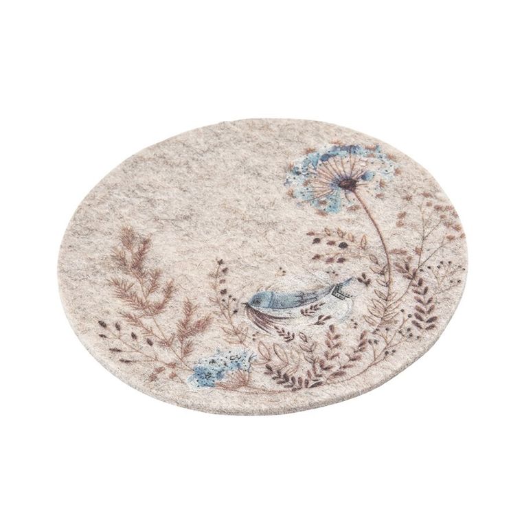 Altom Design, Serenity, podkładki filcowe, okrągłe, 10-10-0,3 cm, 4 szt.