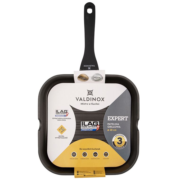Altom Design, Valdinox, Expert, patelnia grillowa, 28 cm