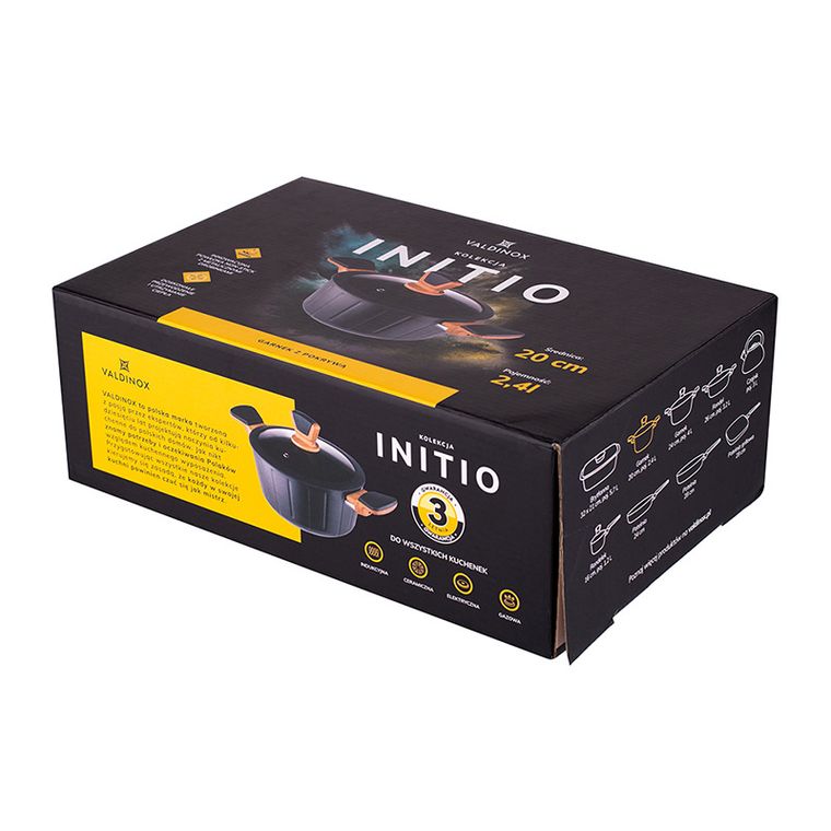 Altom Design, Valdinox, Initio, garnek z pokrywą, 20 cm, 2,4l