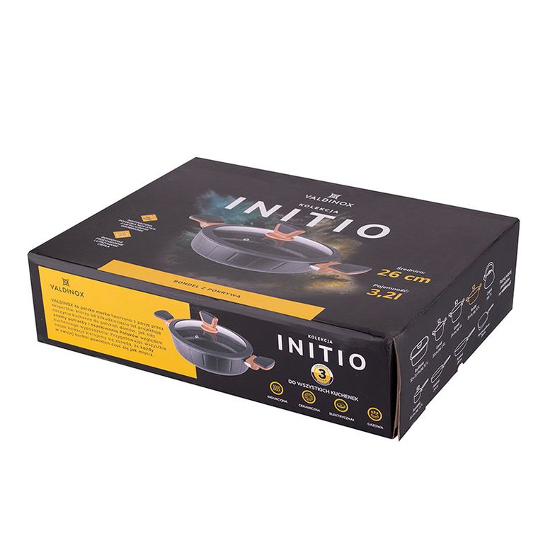 Altom Design, Valdinox, Initio, rondel z pokrywą, 26 cm, 3,2l