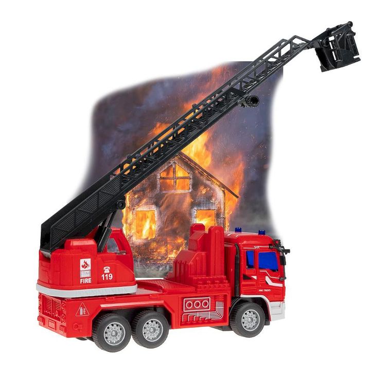 Anek dla Dzieci, Straż pożarna, pojazd zdalnie sterowany, czerwony, 1:30