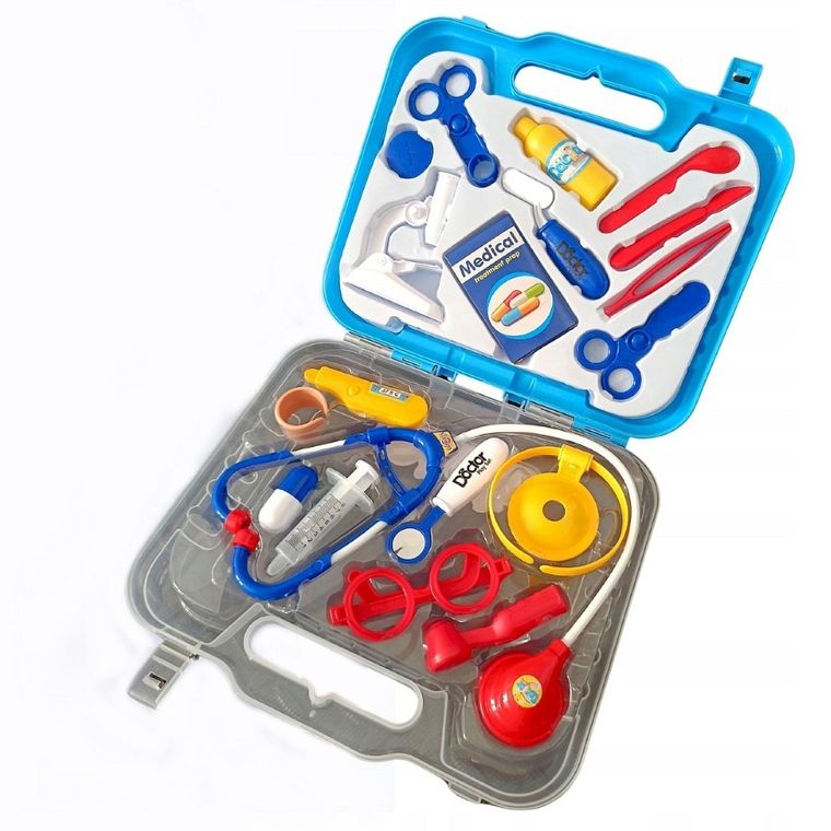 Anek dla Dzieci, zestaw lekarski w walizce, niebieski