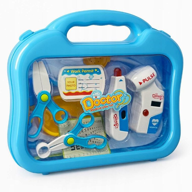 Anek dla Dzieci, zestaw lekarski w walizce, niebieski