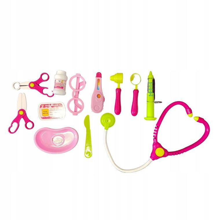 Anek dla Dzieci, zestaw lekarski w walizce, różowy