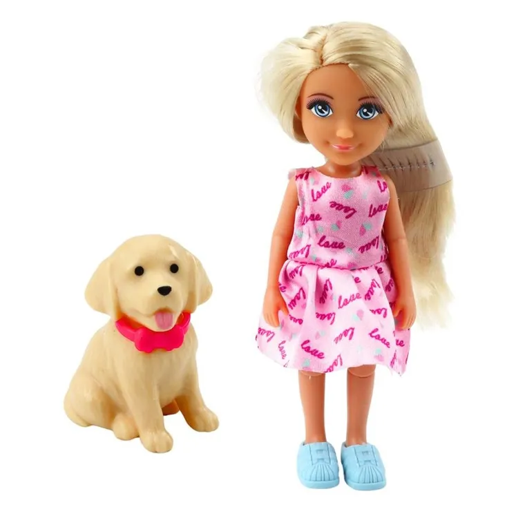 Ankiki, laleczka na skuterze trójkołowym z pieskiem