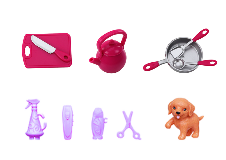 Anlily, lalka pracująca w 4 zawodach, zestaw z akcesoriami