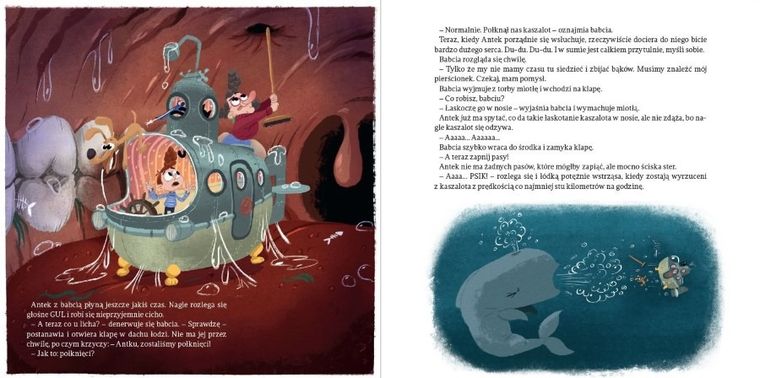 Antek z babcią na dnie morza