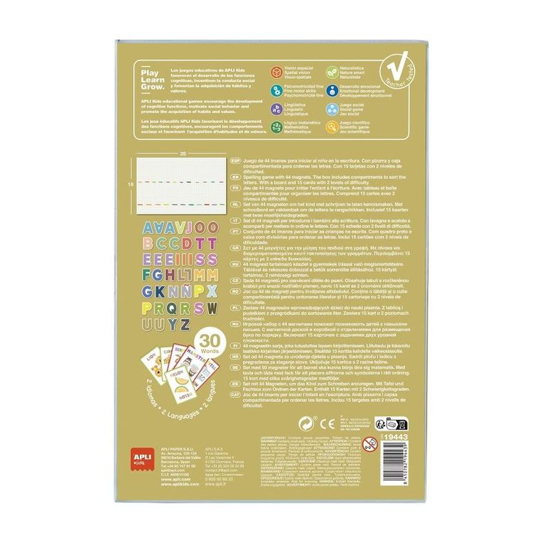 Apli Kids, Alfabet, magnetyczna układanka