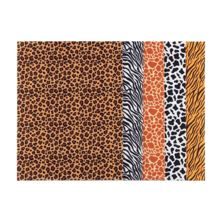 Apli Kids, arkusze filcowe z motywem zwierząt A4, 10 arkuszy, 5 wzorów