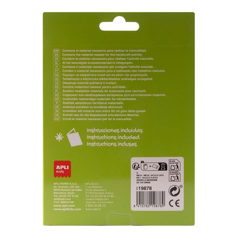 Apli Kids, Craft Kit, zestaw do robienia breloczków, Jednorożec