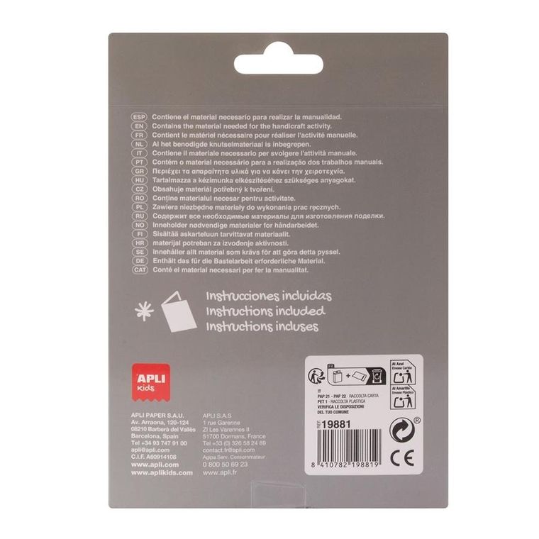 Apli Kids, Craft Kit, zestaw do robienia breloczków, Króliczek