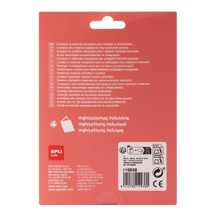 Apli Kids, Craft Kit, zestaw do robienia breloczków, Wełniane Motyle