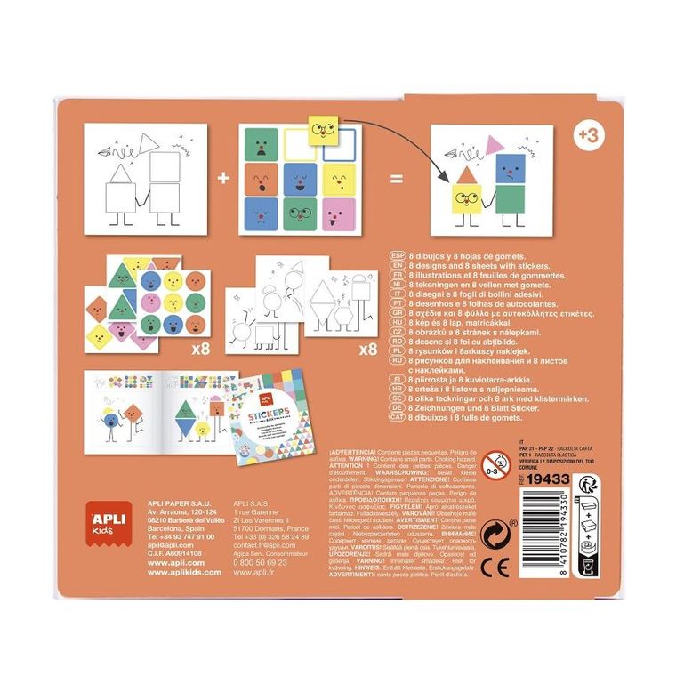 Apli Kids, Emocje, zestaw z naklejkami