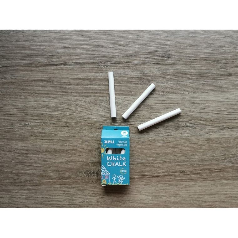 Apli Kids, kredy białe, 10 szt.