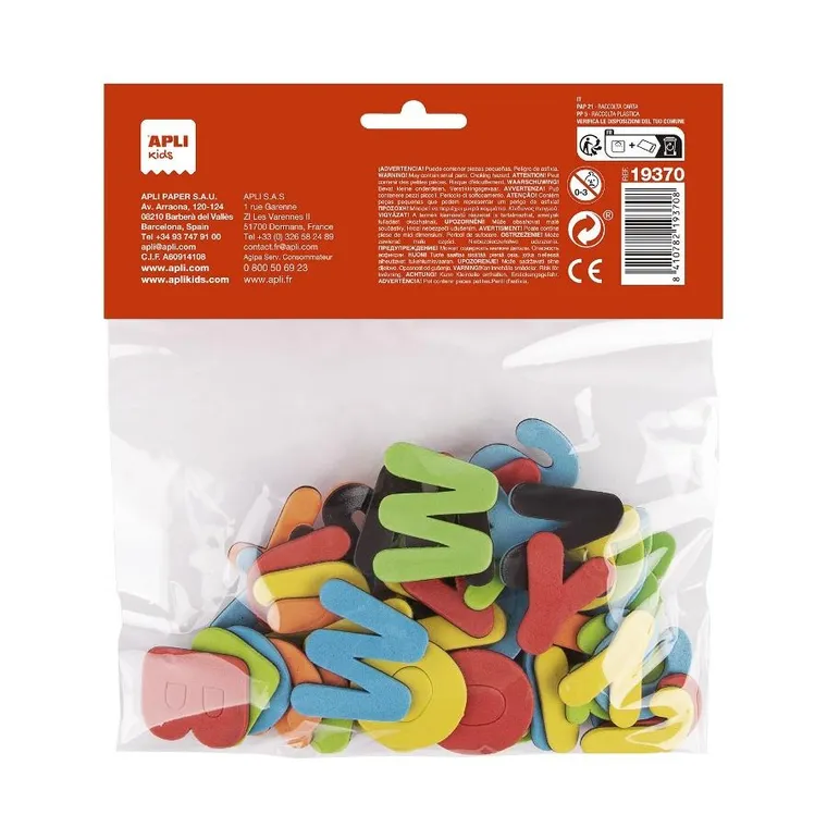 Apli Kids, Litery, magnesy z pianki