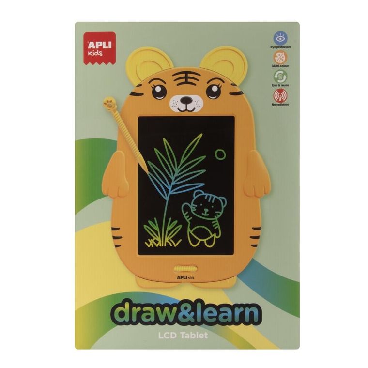 Apli Kids, magiczny tablet do rysowania LCD, tygrys