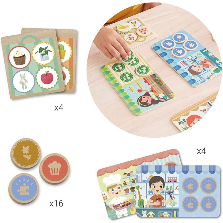 Apli Kids, Memo Lotto, drewniana gra pamięciowo-dedukcyjna