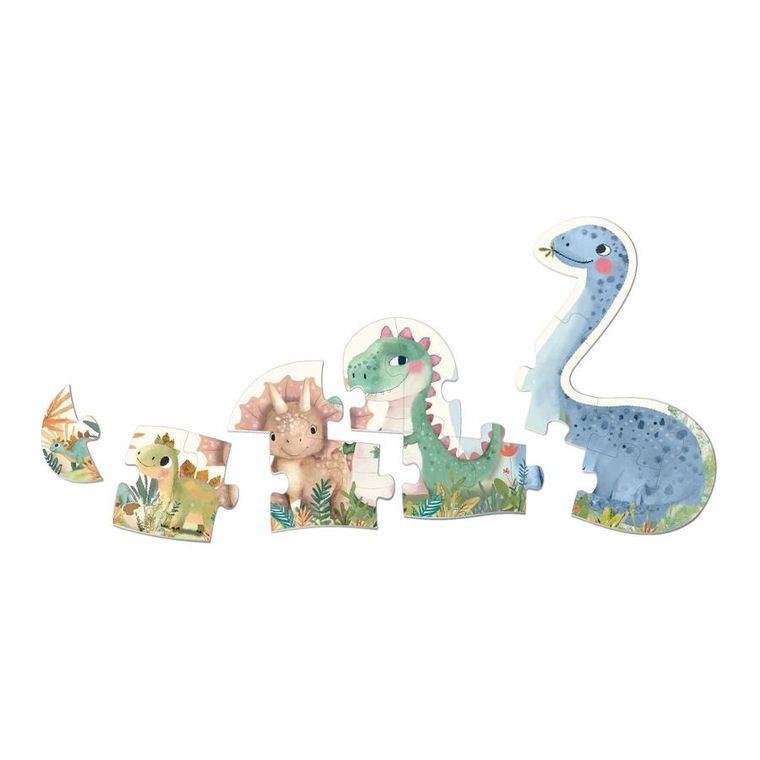 Apli Kids, My First, Dinozaury, puzzle progresywne, 15 elementów