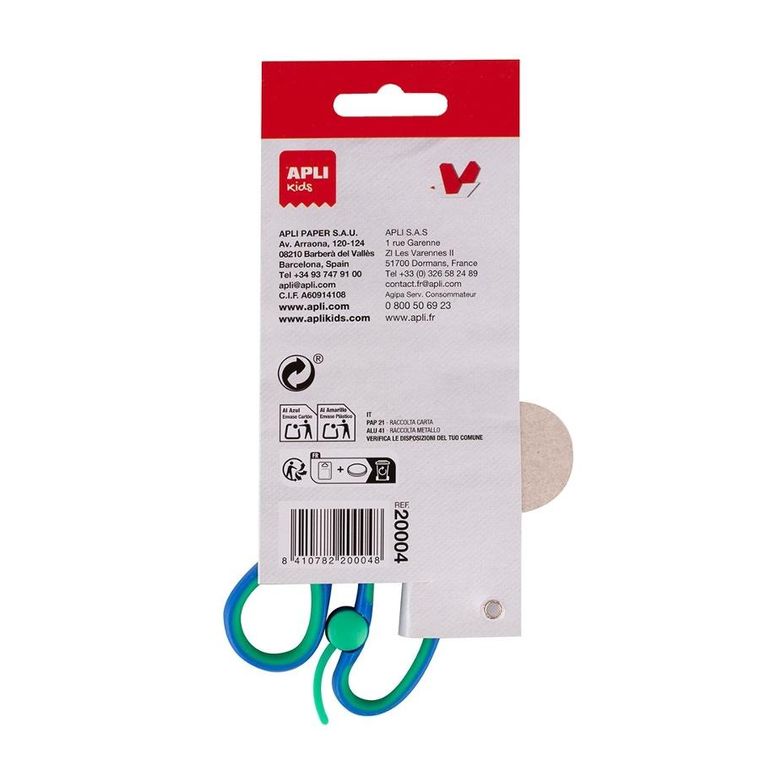 Apli Kids, nożyczki dla przedszkolaków, niebieskie, 13 cm