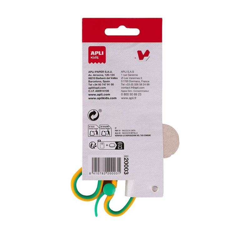 Apli Kids, nożyczki dla przedszkolaków, żółte, 13 cm