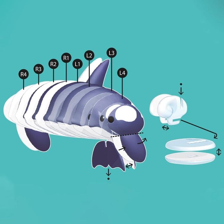 Apli Kids, Ocean, Orka, puzzle 3D