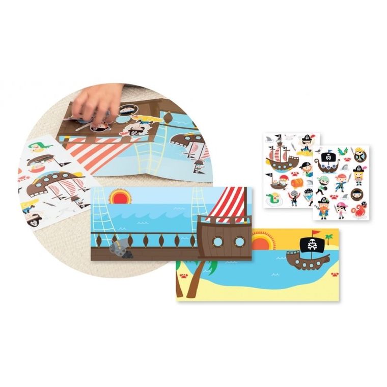 Apli Kids, Piraci, zestaw naklejek z 2 planszami