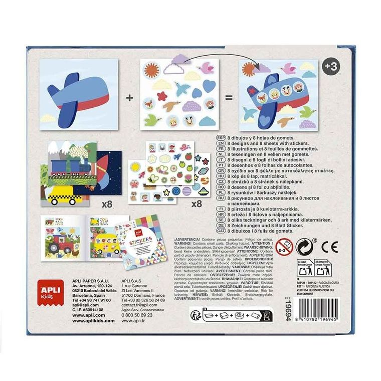 Apli Kids, Transport, zestaw z naklejkami