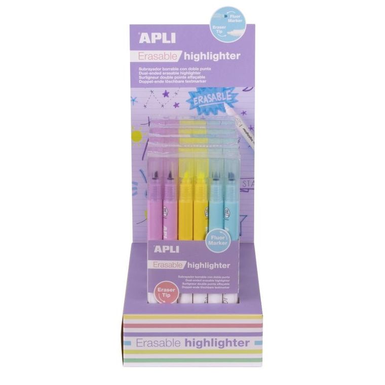 Apli Kids, wymazywalne zakreślacze, 3 kolory