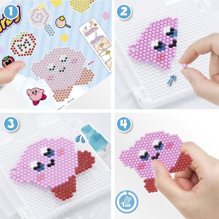 Aquabeads, Kirby, zestaw koralików wodnych do tworzenia breloczków, 36164