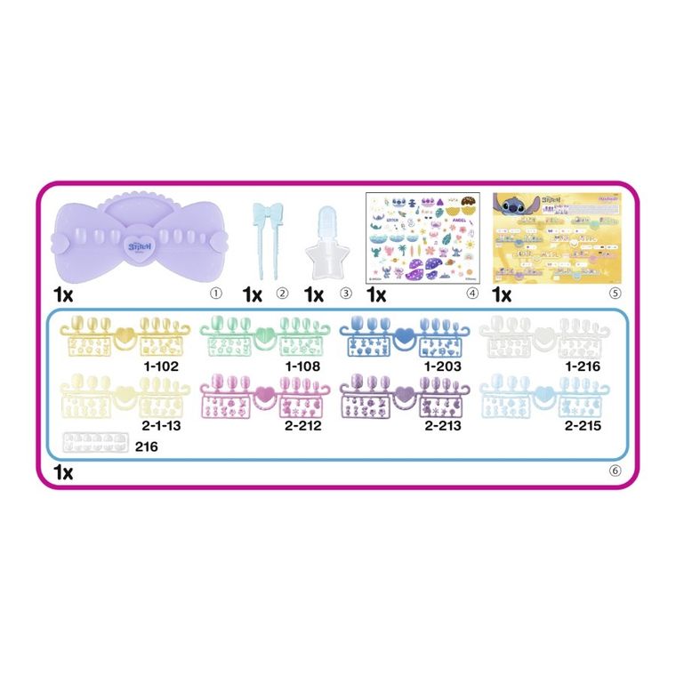 Aquabeads, Lilo i Stitch, Nail Studio, zestaw kreatywny do stylizacji paznokci, 35121