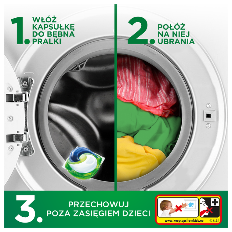 Ariel, Allin1 Pods, kapsułki do prania ze środkiem piorącym w płynie, 22 prań, Mountain Spring