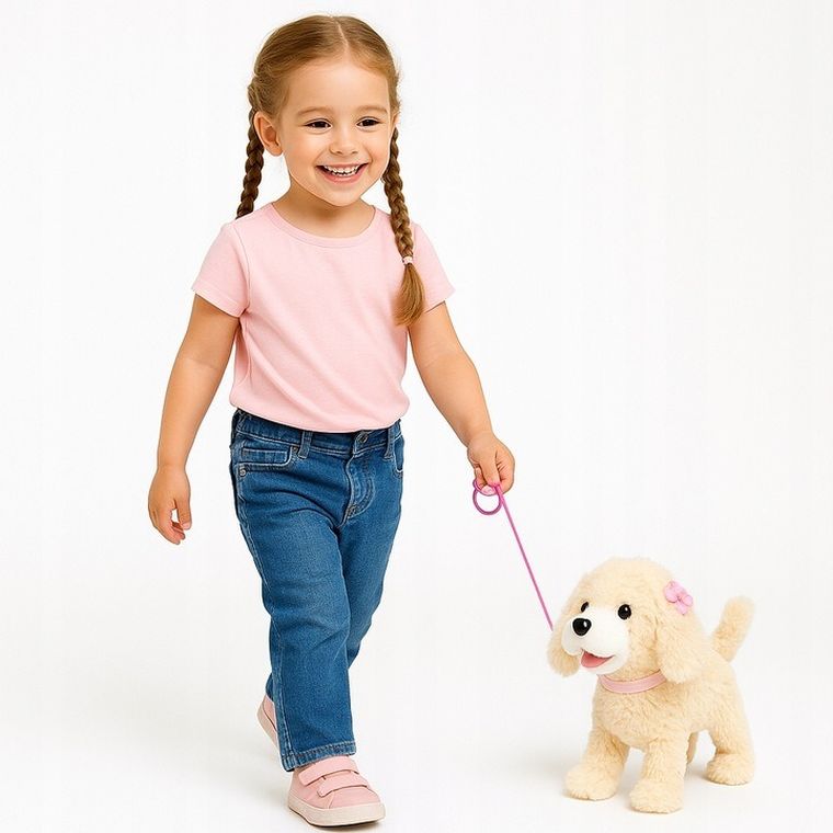 Artyk, Natalia, piesek chodzący na smyczy