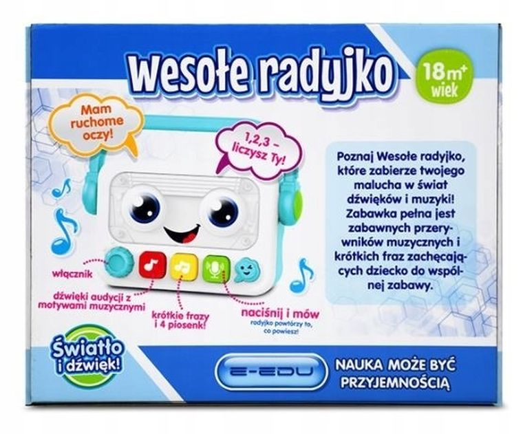 Artyk, wesołe radyjko, zabawka interaktywna