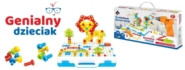 Askato, Genialny dzieciak, śrubkowe konstrukcje, zestaw majsterkowicza
